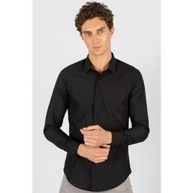 Tudors Slim Fit Dar Kesim Küçük Yaka Düz Erkek Gömlek