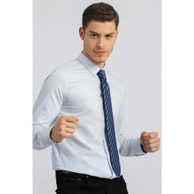 Tudors Slim Fit Dar Kesim Küçük Yaka Düz Erkek Gömlek