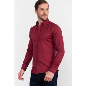 Tudors Slim Fit Dar Kesim Oxford Spor Beyaz Erkek Gömlek