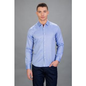 Tudors Slim Fit Dar Kesim Oxford Spor Beyaz Erkek Gömlek