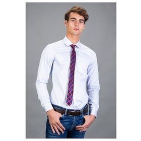 Tudors Slim Fit Dar Kesim Pamuk Saten Erkek Gömlek