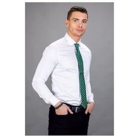 Tudors Slim Fit Dar Kesim Pamuk Saten Erkek Gömlek