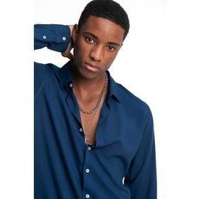 Tudors Slim Fit Dar Kesim Uzun Kol Dökümlü Viskon Şık Erkek Gömlek