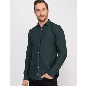 Tudors Slim Fit Dar Kesim Uzun Kol Erkek Kot Gömlek