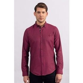 Tudors Slim Fit Dar Kesim Uzun Kol Poplin Oxford Erkek Gömlek