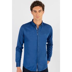 Tudors Slim Fit Dar Kesim Uzun Kol Poplin Oxford Erkek Gömlek