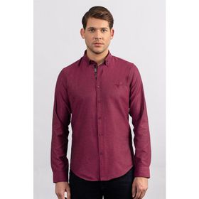 Tudors Slim Fit Dar Kesim Uzun Kol Poplin Oxford Erkek Gömlek
