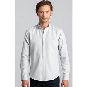 Tudors Slim Fit Dar Kesim Uzun Kol Poplin Oxford Erkek Gömlek