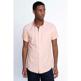 Tudors Slim Fit Kısa Kol Düğmeli Yaka Poplin Oxford Erkek Gömlek