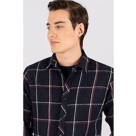 Tudors Slim Fit Kışlık Ekoseli Oduncu Erkek Gömlek