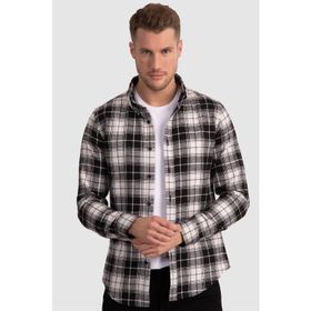 Tudors Slim Fit Kışlık Oduncu Kareli Erkek Gömlek