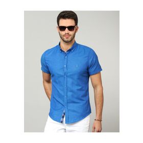 Tudors Slim Fit Mavi Erkek Gömlek