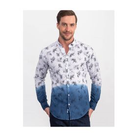 Tudors Slim Fit Mavi Erkek Gömlek