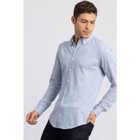 Tudors Slim Fit Mavi Erkek Gömlek