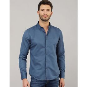 Tudors Slim Fit Petrol Mavisi Spor Erkek Gömlek