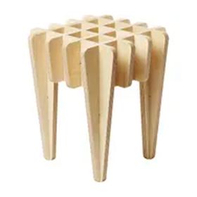 Tufetto Teeth Ahşap Tabure