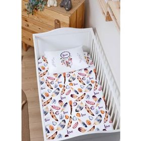 Tuğba Kuğu For Baby Serisi 70x110+15 cm Mavi Düşkapanı Park Yatak Lastikli Çarşaf Seti
