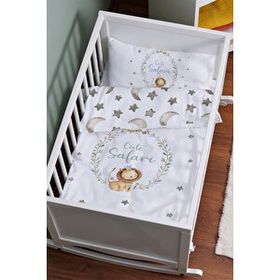 Tuğba Kuğu For Baby Serisi Aslanlı Çember 60x100 cm Anne Yanı Beşik Nevresim Takımı