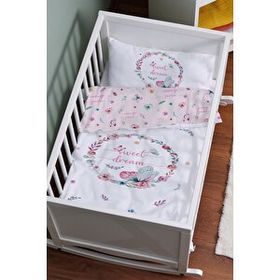 Tuğba Kuğu For Baby Serisi Kelebekli Çember 60x100 cm Anne Yanı Beşik Nevresim Takımı