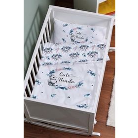 Tuğba Kuğu For Baby Serisi Pembe Gökkuşağı 60x100 cm Anne Yanı Beşik Nevresim Takımı
