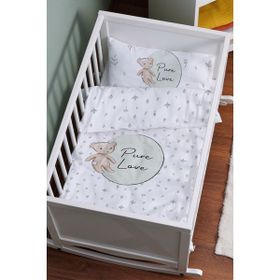 Tuğba Kuğu For Baby Serisi Retro Oyuncak Ayı 60x100 cm Anne Yanı Beşik Nevresim Takımı