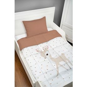 Tuğba Kuğu Iconic Serisi Çiçek Boynuzlu Bambi 95x145 cm Bebek Yorgan Seti