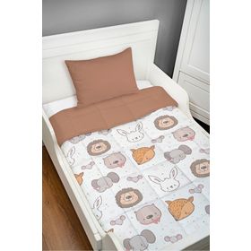 Tuğba Kuğu Iconic Serisi Soft Hayvanlar 95x195 cm Montessori Yorgan Seti