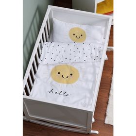 Tuğba Kuğu Pure Baby Serisi Gülen Güneş 60x100 cm Anne Yanı Beşik Nevresim Takımı