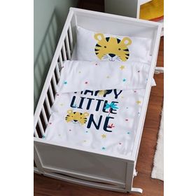 Tuğba Kuğu Pure Baby Serisi Happy Lion 60x100 cm Anne Yanı Beşik Nevresim Takımı