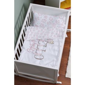 Tuğba Kuğu Pure Baby Serisi Hello World 60x100 cm Anne Yanı Beşik Nevresim Takımı