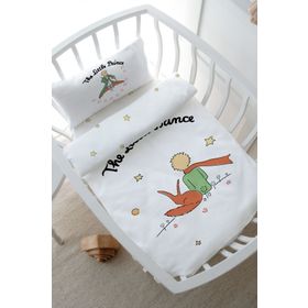 Tuğba Kuğu Pure Baby Serisi Tilki Ve Küçük Prens 60x100 cm Anne Yanı Beşik Nevresim Takımı