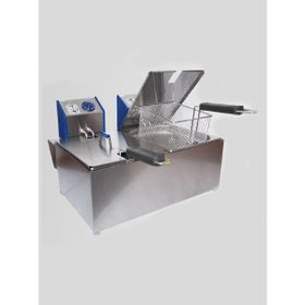 Tuğra Inox 2500 W 5+5 lt 1/2' Çift Gastronom Küvetli Elektrikli Fritöz