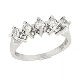 Tuğrul Altın 0.13 ct Pırlanta Beş Taş Yüzük