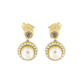 Tuğrul Altın T010547 Altın İnci Küpe