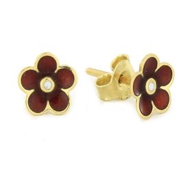 Tuğrul Altın T013190 Altın Çiçek Küpe