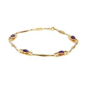Tuğrul Altın T016077 Taşlı Altın Bileklik