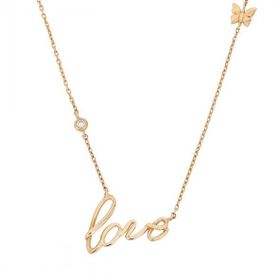 Tuğrul Altın T021922 Altın Love Kolye
