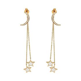 Tuğrul Altın T023629 Altın Sallantılı Küpe