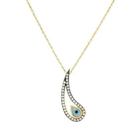 Tuğrul Altın T026415 Altın Nazar Boncuklu Kolye