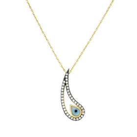 Tuğrul Altın T026415 Altın Nazar Boncuklu Kolye