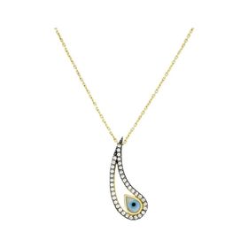 Tuğrul Altın T026415 Altın Nazar Boncuklu Kolye