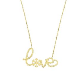 Tuğrul Altın T026787 Altın Love Kolye