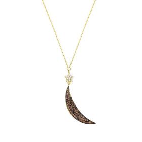 Tuğrul Altın T028383 Altın Ay Yıldız Kolye