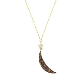 Tuğrul Altın T028383 Altın Ay Yıldız Kolye