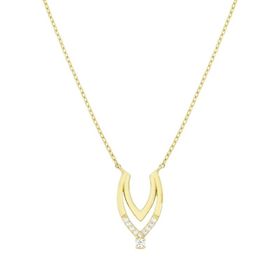Tuğrul Altın T031847 Taşlı Altın Kolye
