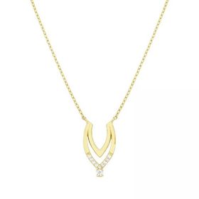 Tuğrul Altın T031847 Taşlı Altın Kolye