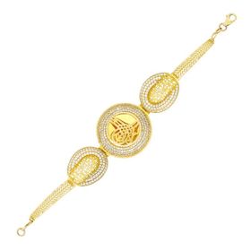 Tuğrul Altın T043554 Osmanlı Tuğralı Altın Bileklik