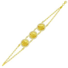 Tuğrul Altın T048592 Osmanlı Tuğralı Altın Bileklik