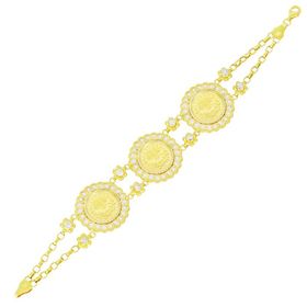 Tuğrul Altın T048679 Osmanlı Tuğralı Altın Bileklik