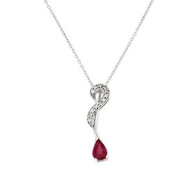 Tuğrul Altın T51 0.06 ct Pırlanta Yakut Kolye